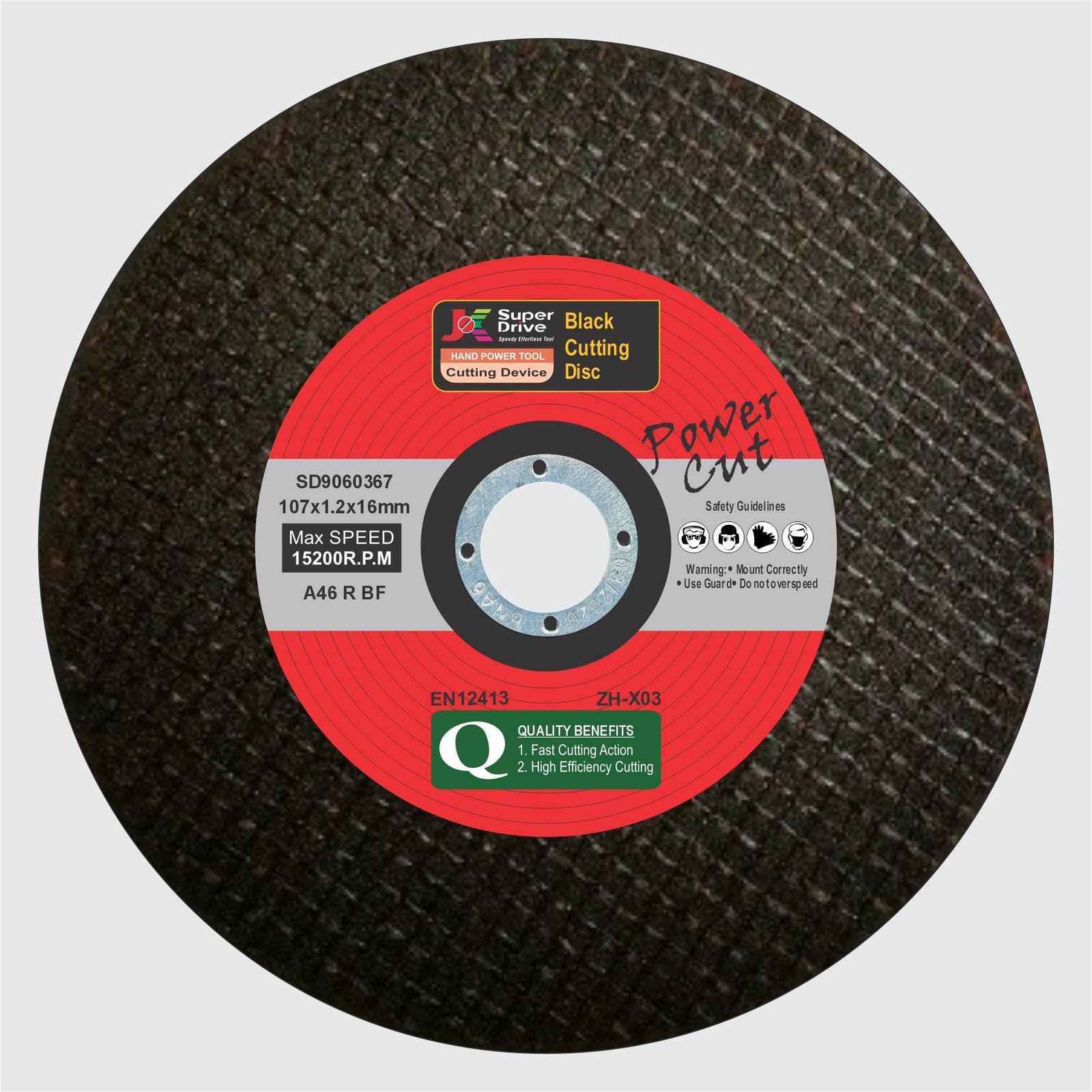 4 POWER CUT BLACK CUTTING WHEEL